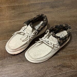 Heydude Ladies Britt Cream Cheetah Shoes